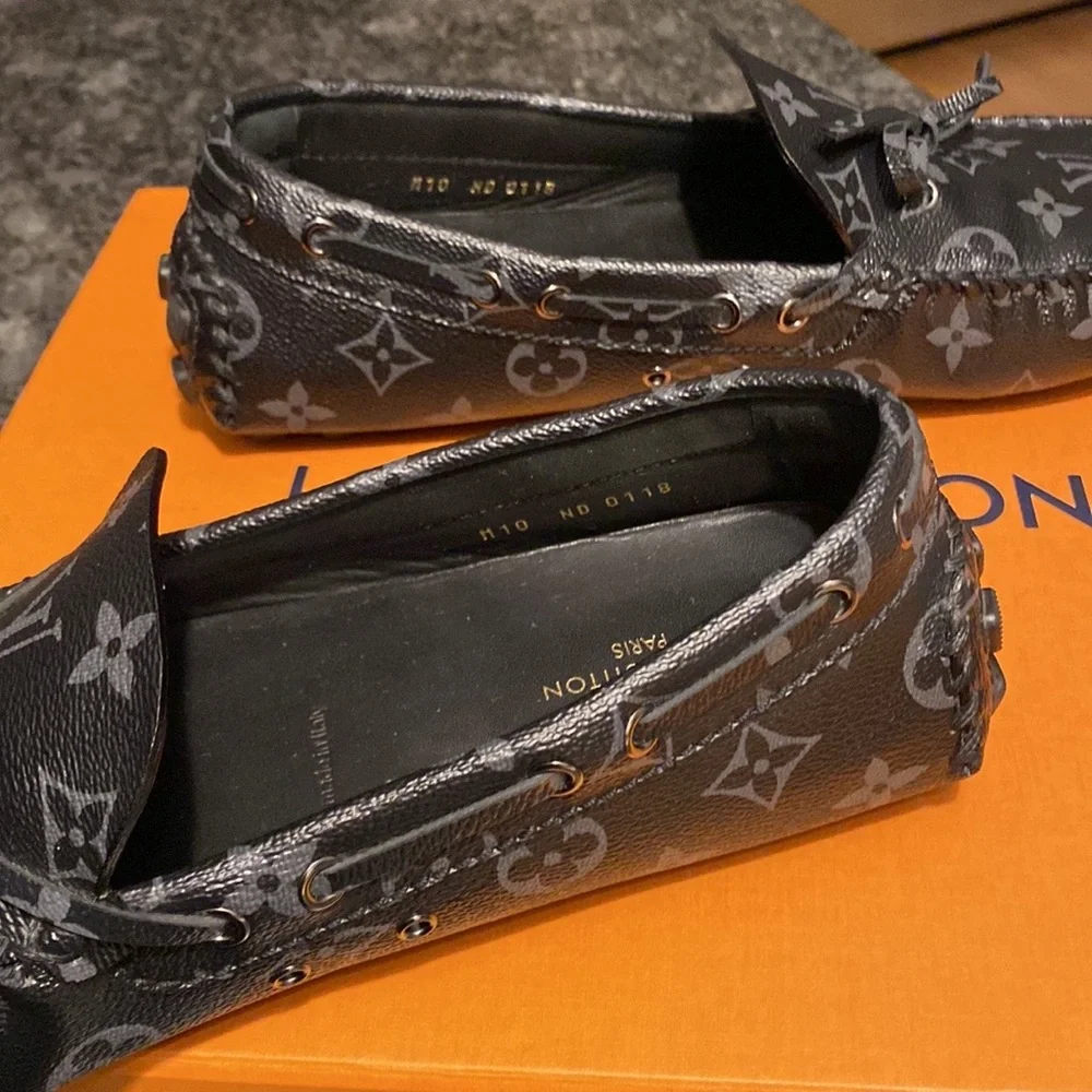 🦁 Louis Vuitton LV Monogram Eclipse Loafers - Picture 7 of 17